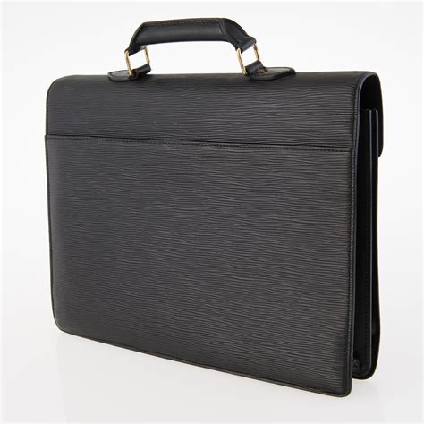 louis vuitton black epi leather briefcase|Louis Vuitton soufflot epi leather.